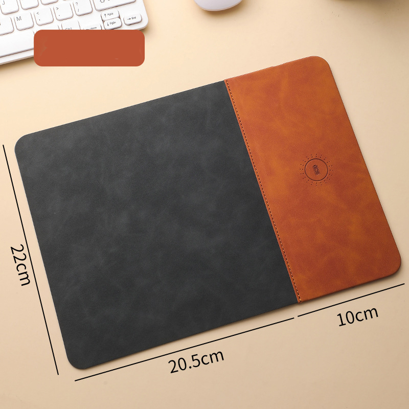 Wireless Charging Leather Mouse Pad