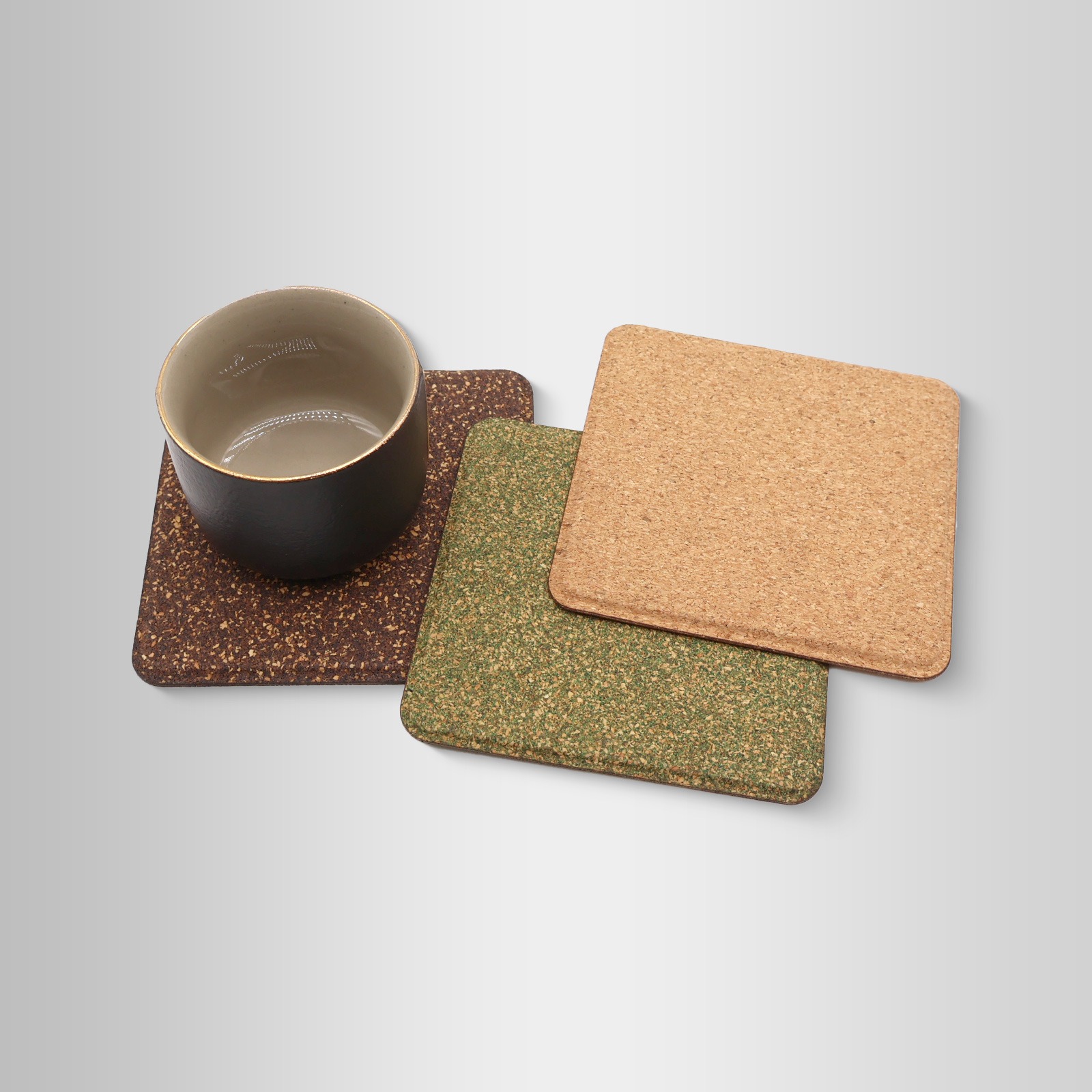 Tea Residue Cork Coasters
