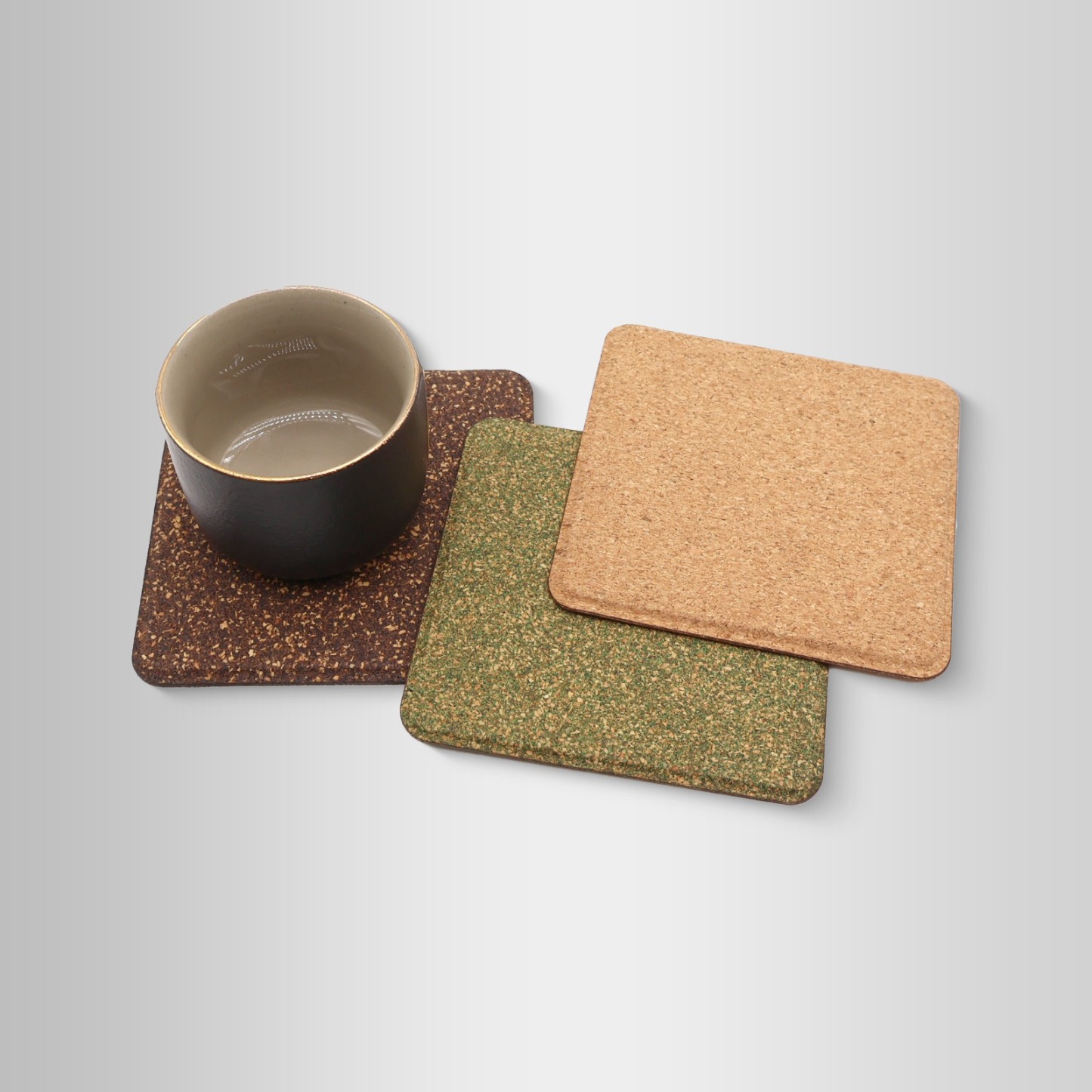 Tea Residue Cork Coasters