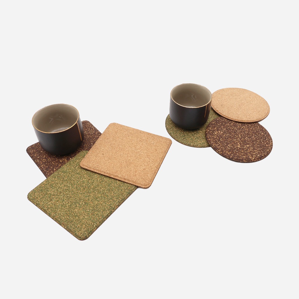 Tea Residue Cork Coasters