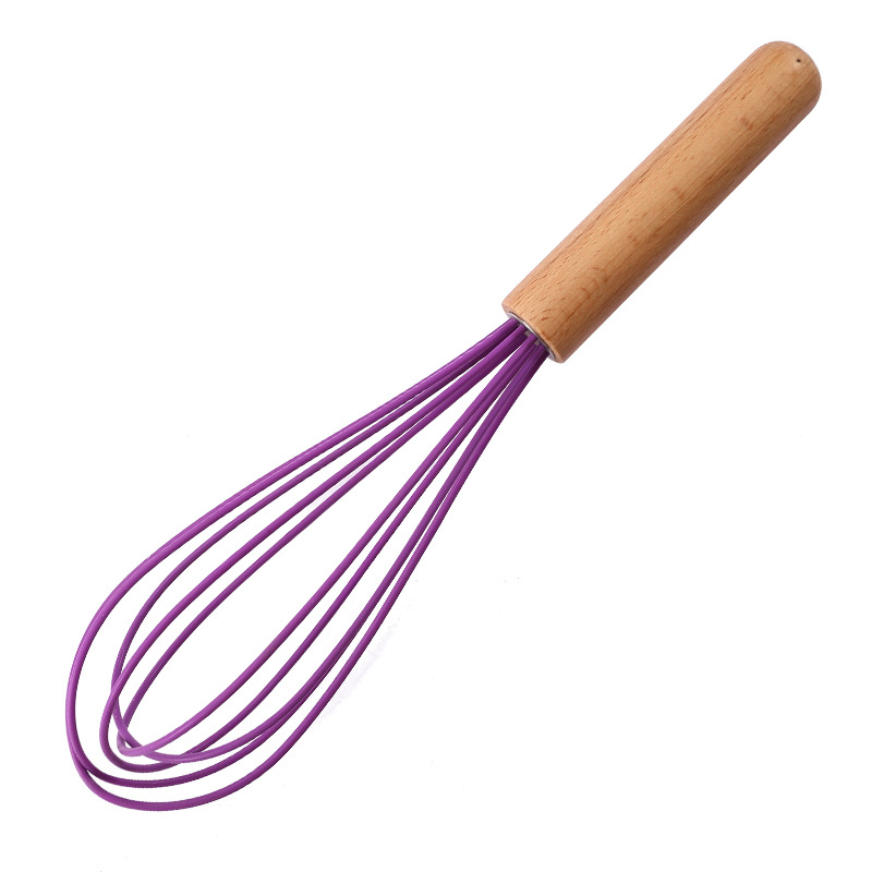 Wooden Handle Silicone Whisk
