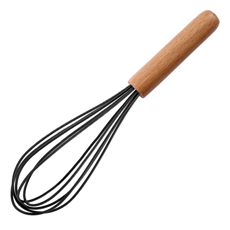 Wooden Handle Silicone Whisk