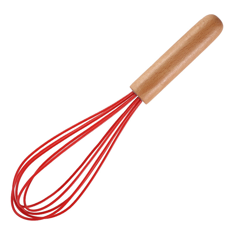 Wooden Handle Silicone Whisk