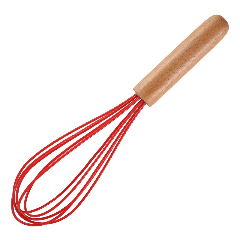 Wooden Handle Silicone Whisk