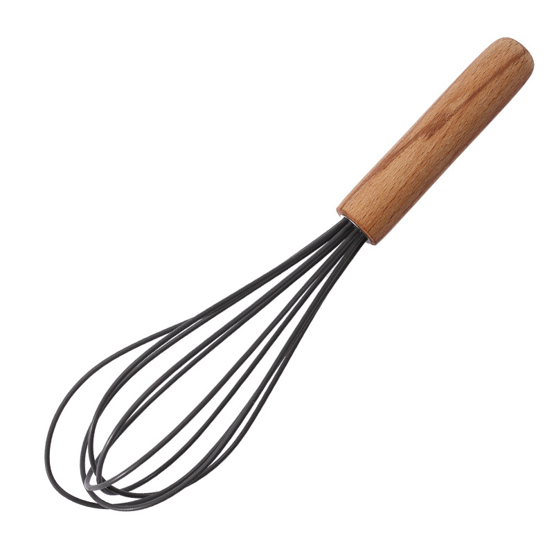 Wooden Handle Silicone Whisk