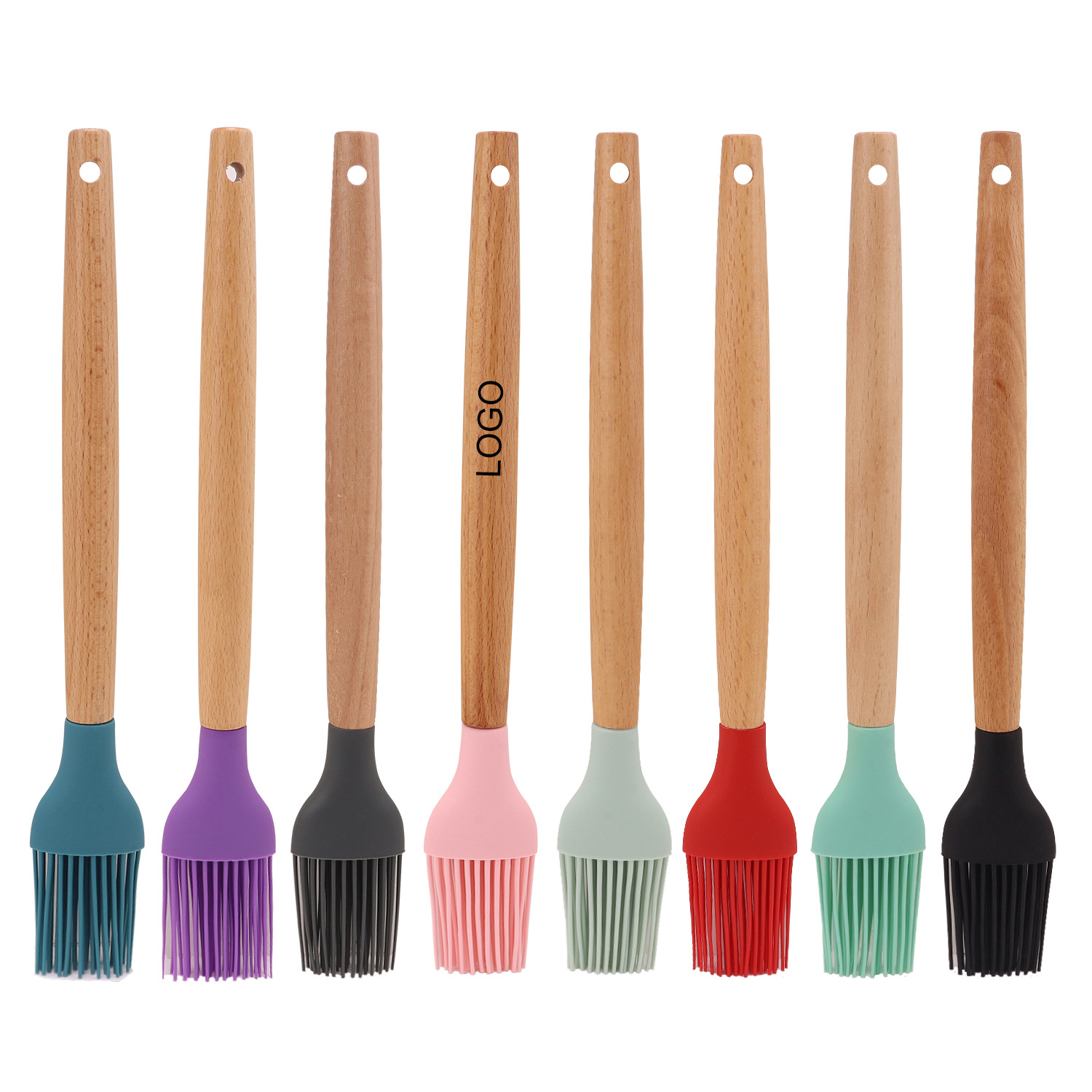 Wooden Handle Silicone Basting Brush
