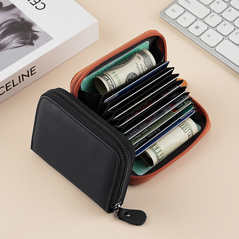 Mini Vintage Leather Organ Card Holder