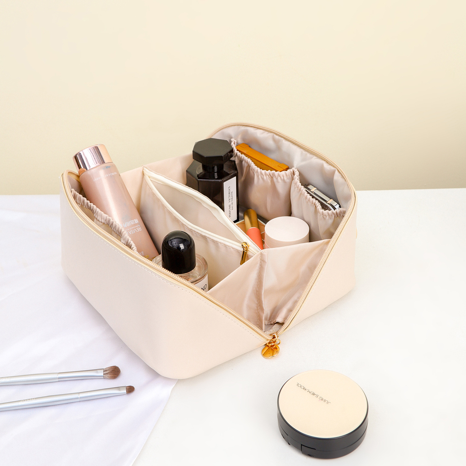PU Leather Organizer Cosmetic Bag