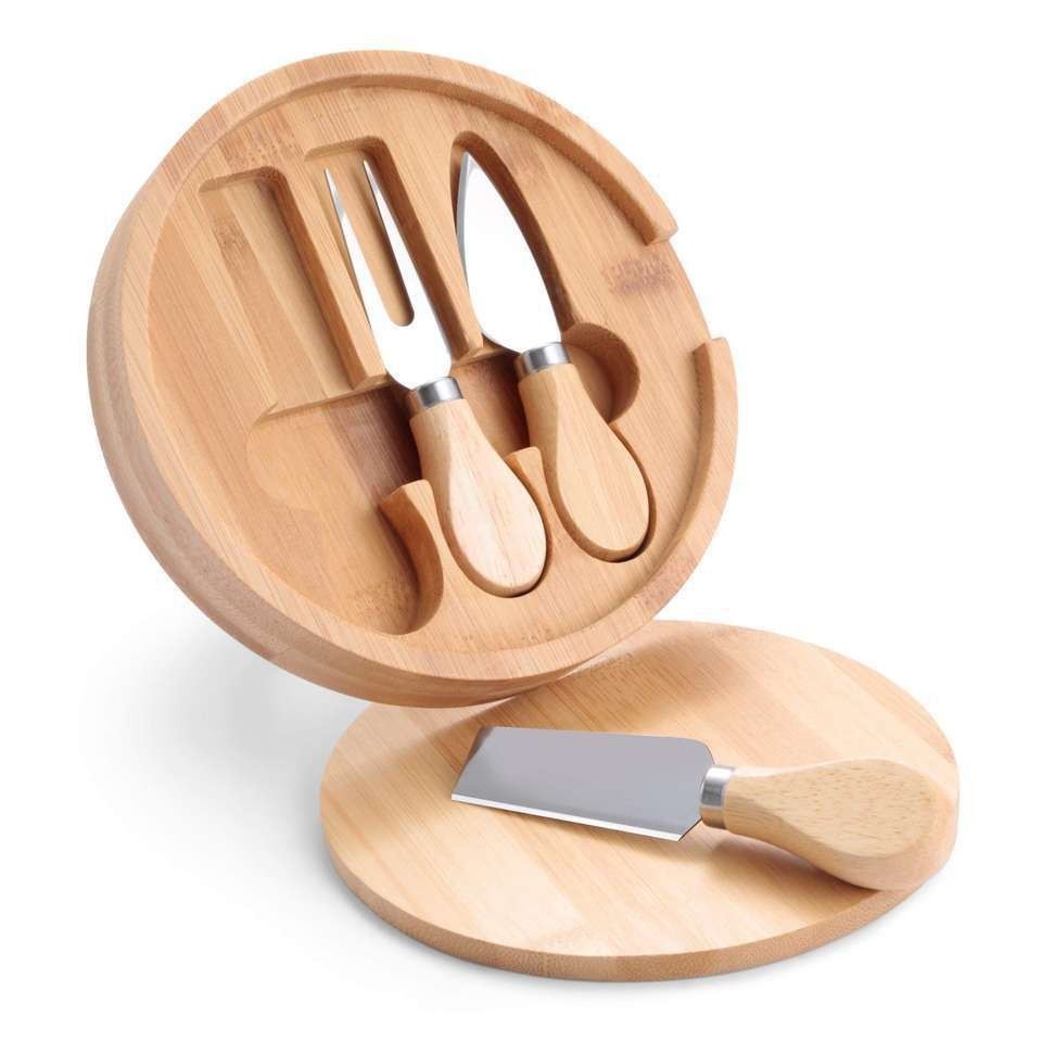 Bamboo Wooden Cheese Board Set