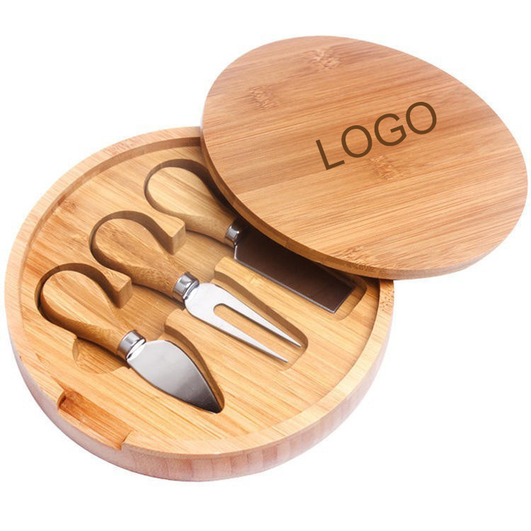 Bamboo Wooden Cheese Board Set