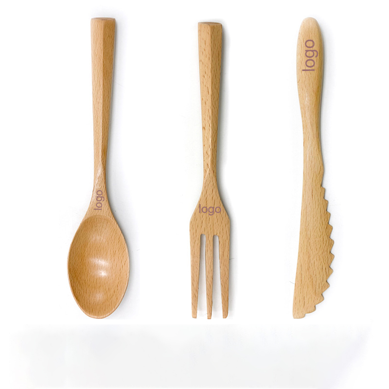 Beech Wood Cutlery Set