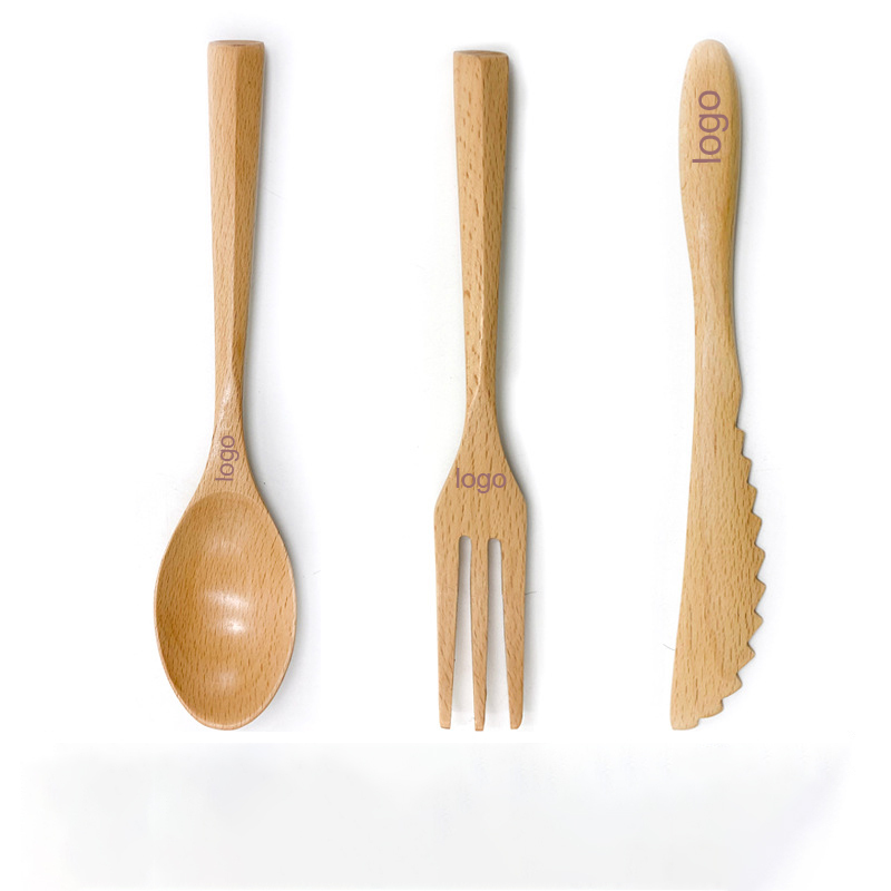 Beech Wood Cutlery Set
