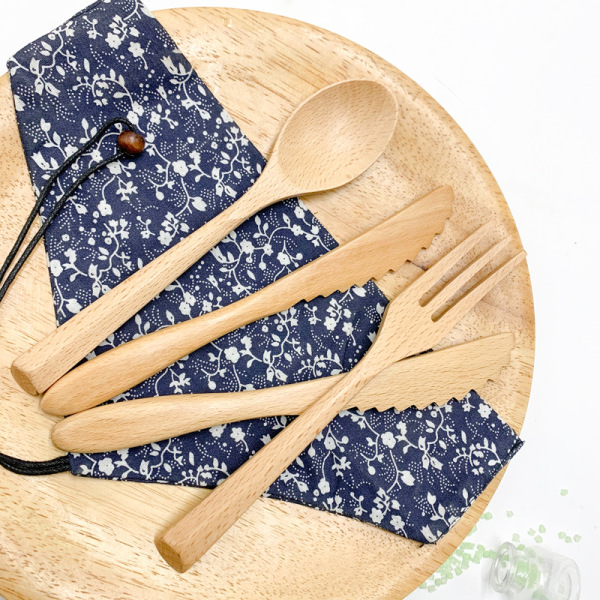 Beech Wood Cutlery Set