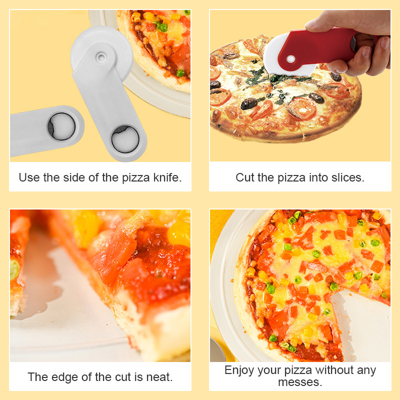 Plastic Roller Pizza Cutter w/Bottle Opener