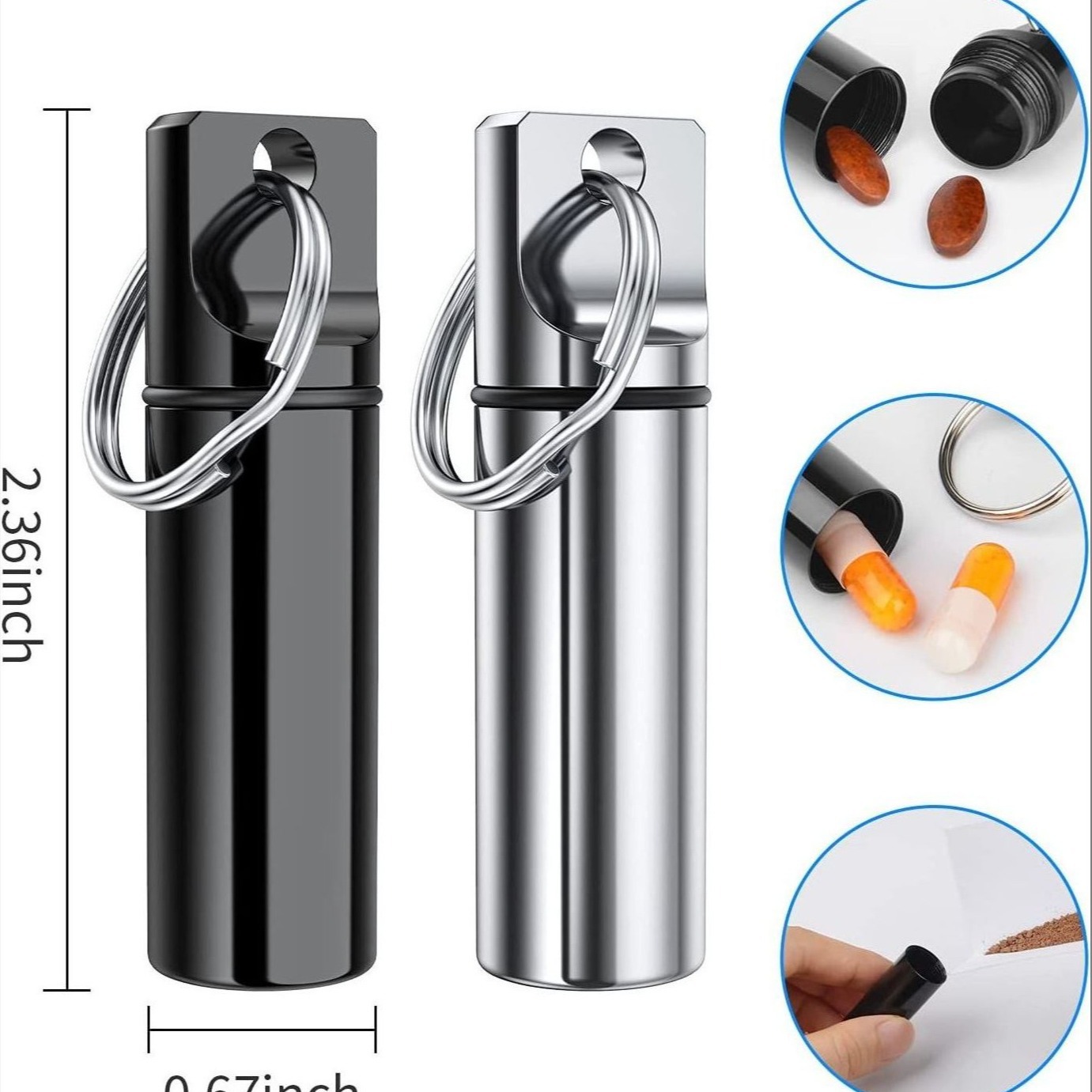 Pill Case Keychain