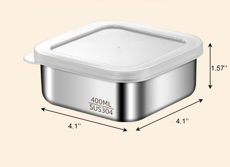 Stainless Steel Square Food Container
