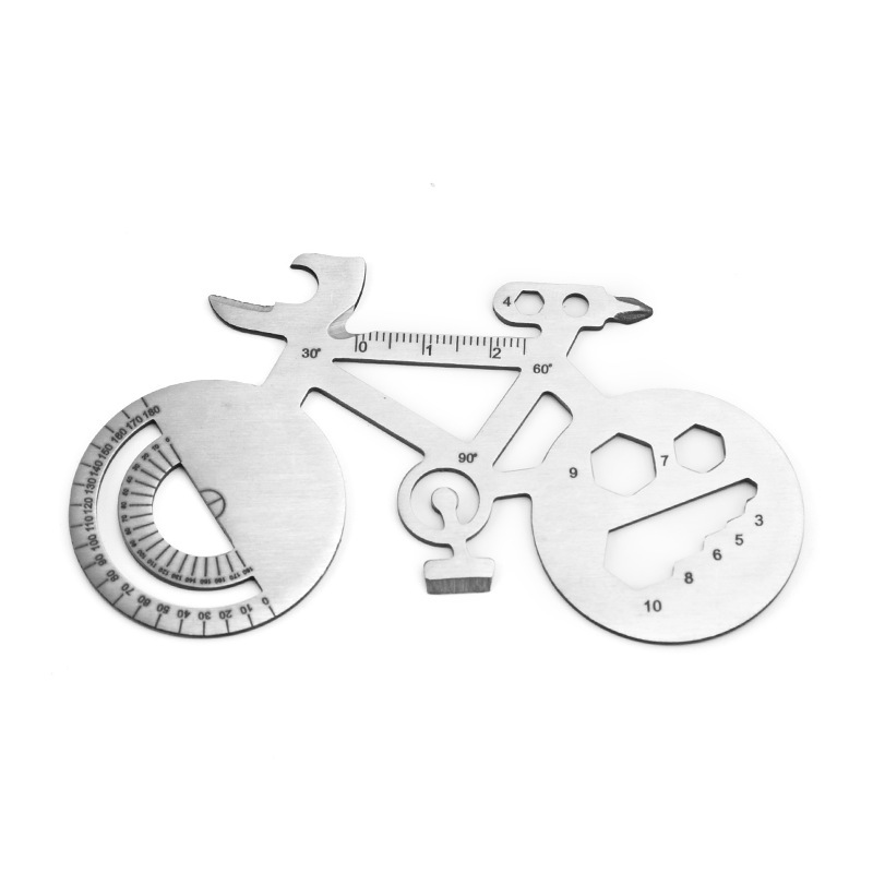 Bicycle-Shaped Multifunctional Tool Card