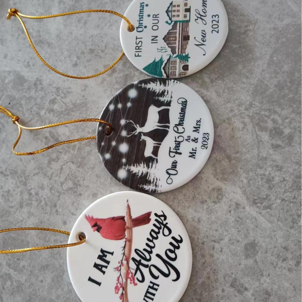 3" Round Ceramic Ornament