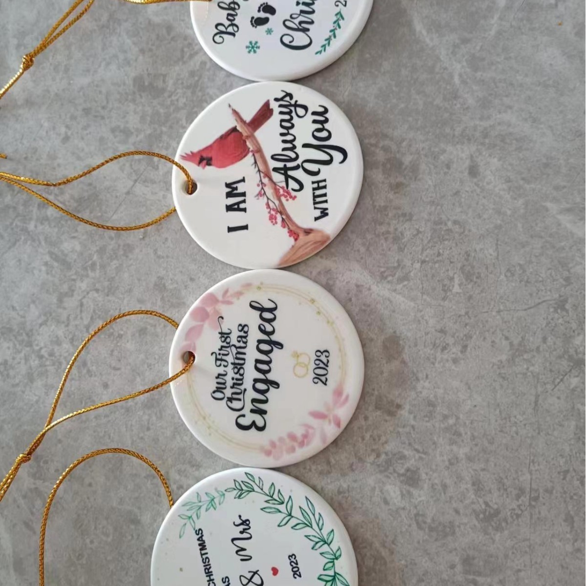 3" Round Ceramic Ornament