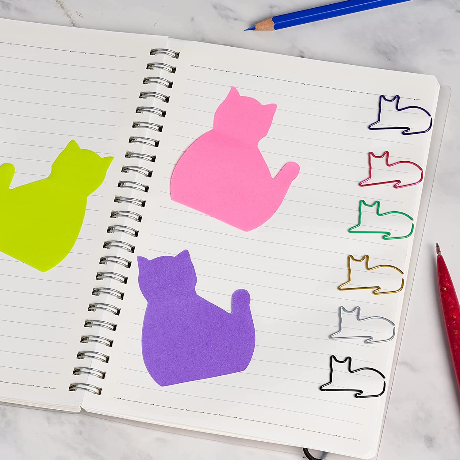 Cute Cat Shaped Sticky Notes