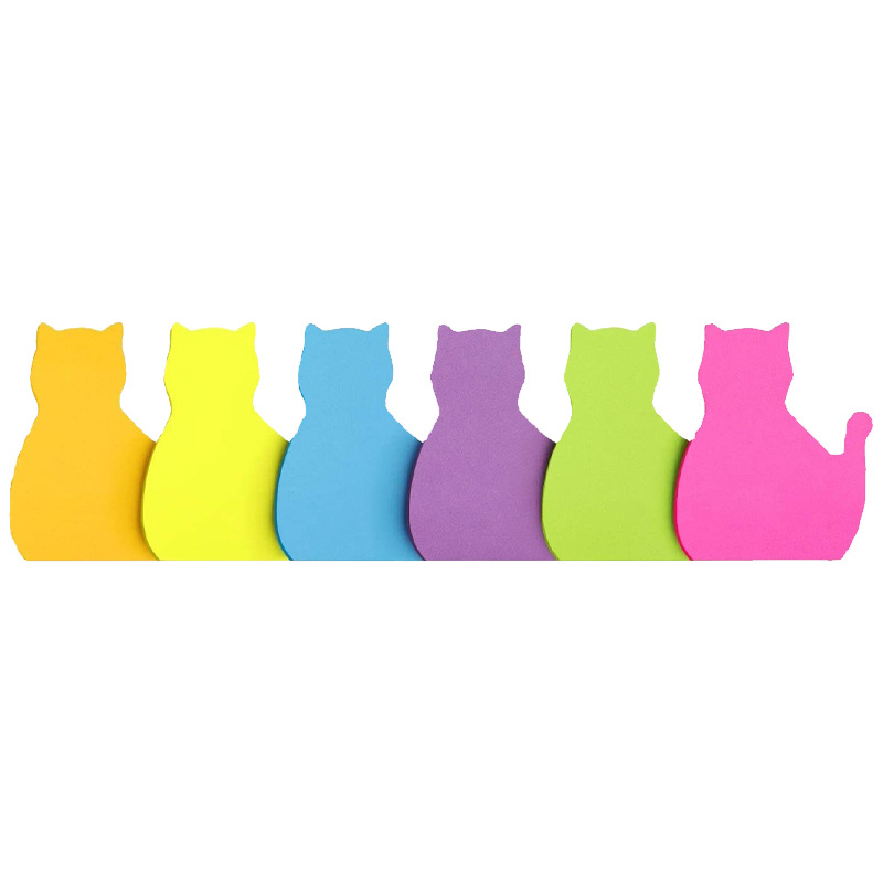 Cute Cat Shaped Sticky Notes