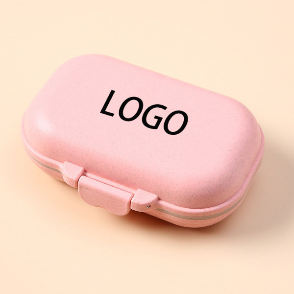 Wheat Straw 7-Grid Portable Pill Box