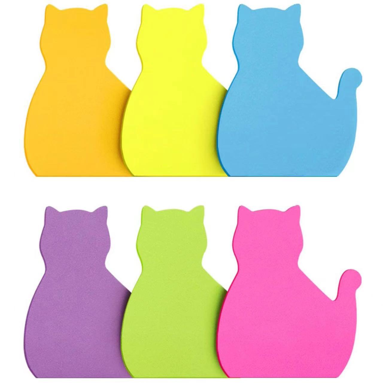 Cute Cat Shaped Sticky Notes