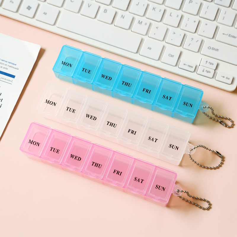 Transparent 7-Day Pill Organizer
