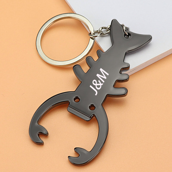 Lobster - Shaped Metal Bottle Opener Keychain