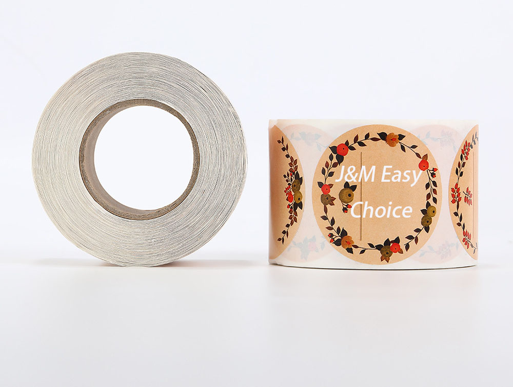 Coated Paper Adhesive Stickers Roll(2000 Pieces)