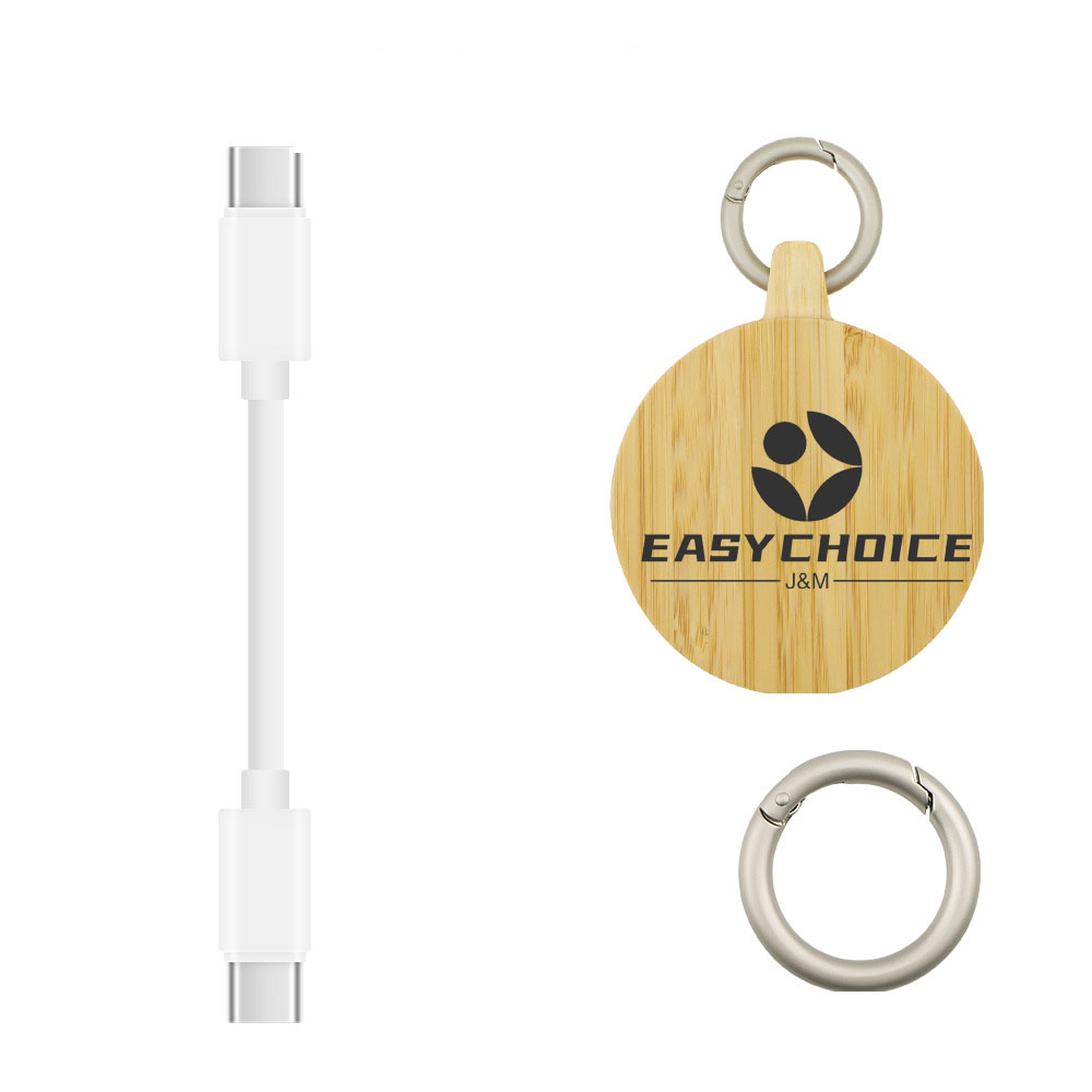 3 - in - 1 Bamboo Wood Data Cable Storage Box