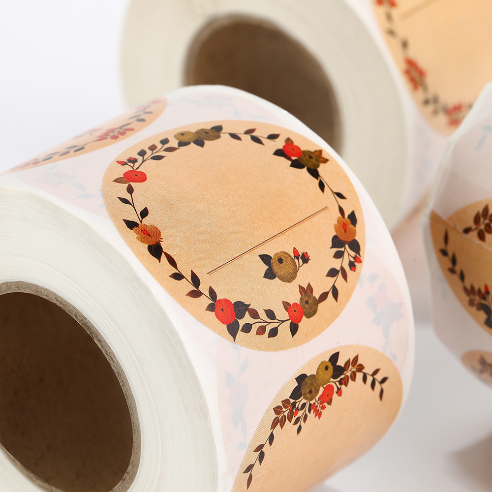 Coated Paper Adhesive Stickers Roll(2000 Pieces)