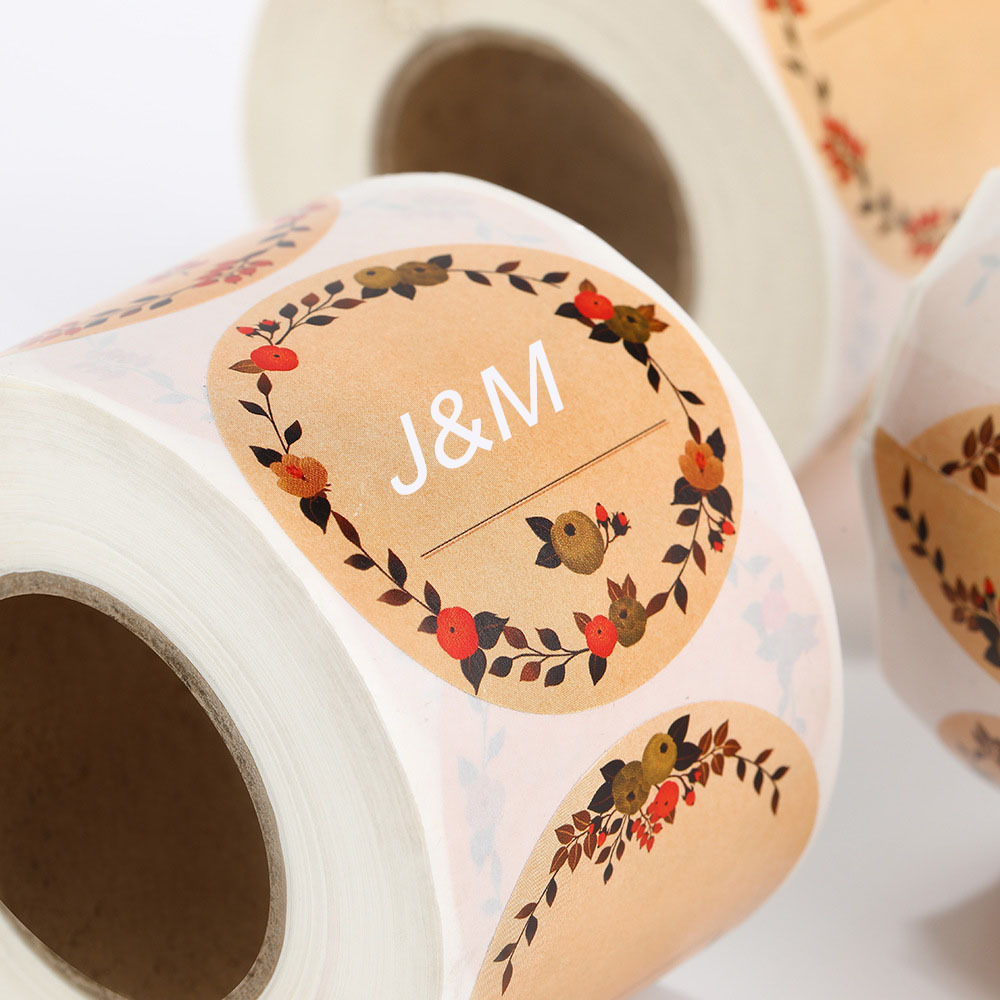 Coated Paper Adhesive Stickers Roll(2000 Pieces)