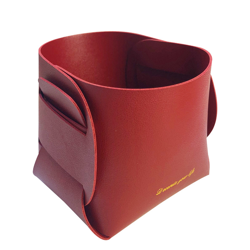 Folding PU Leather Desk Organizer