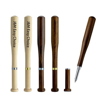 Wooden Baseball Bat-shaped Ballpoint Pen