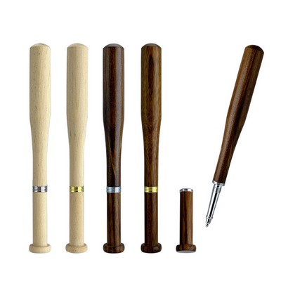 Wooden Baseball Bat-shaped Ballpoint Pen
