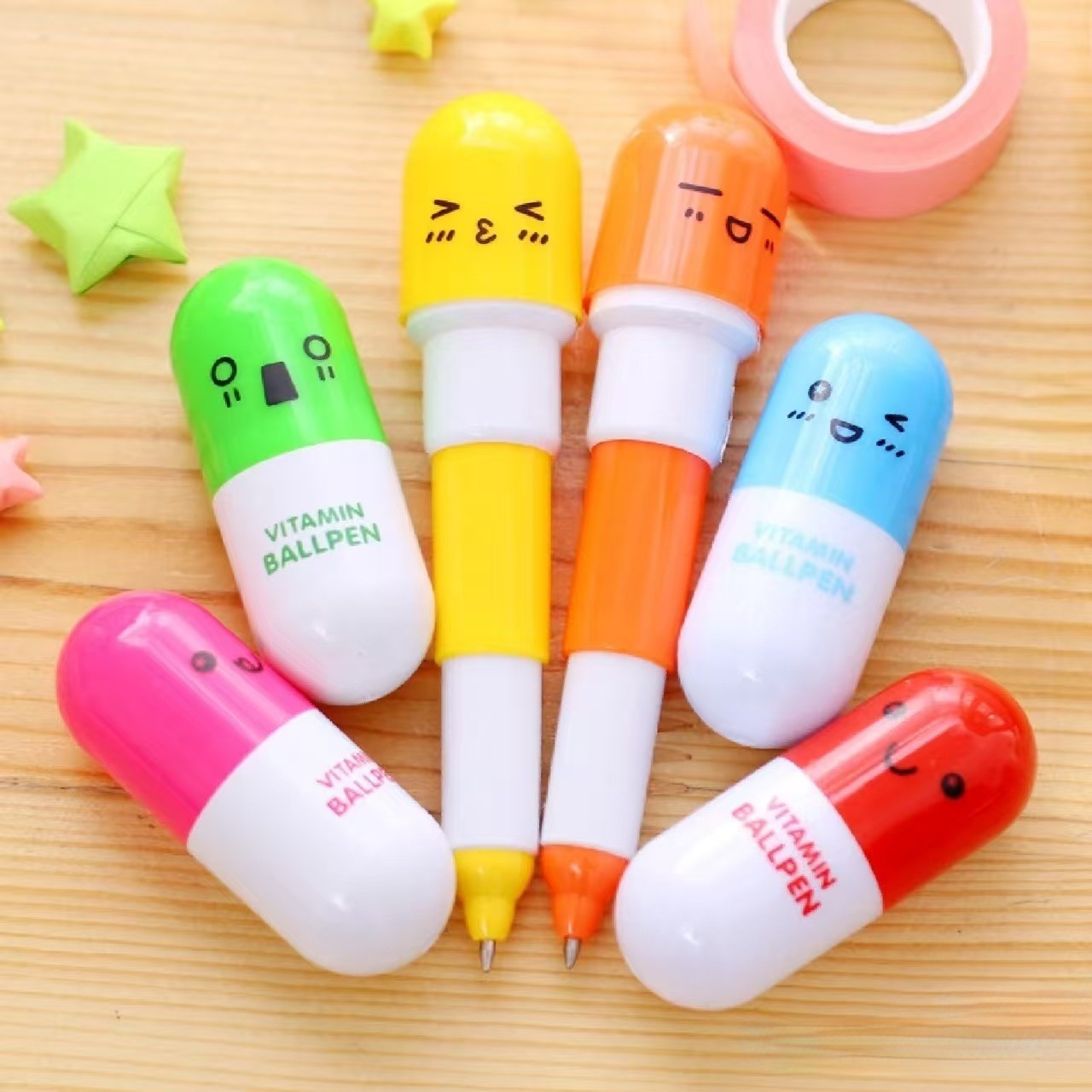 Capsule Shaped Retractable Ballpoint Pen