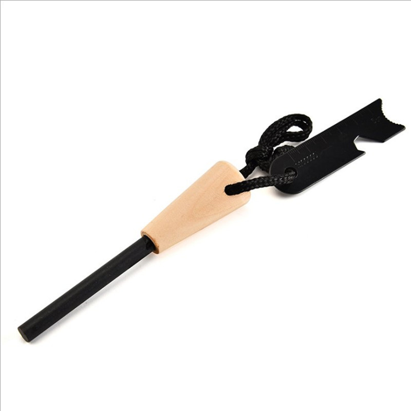 Wooden Handle Fire Starter Rod
