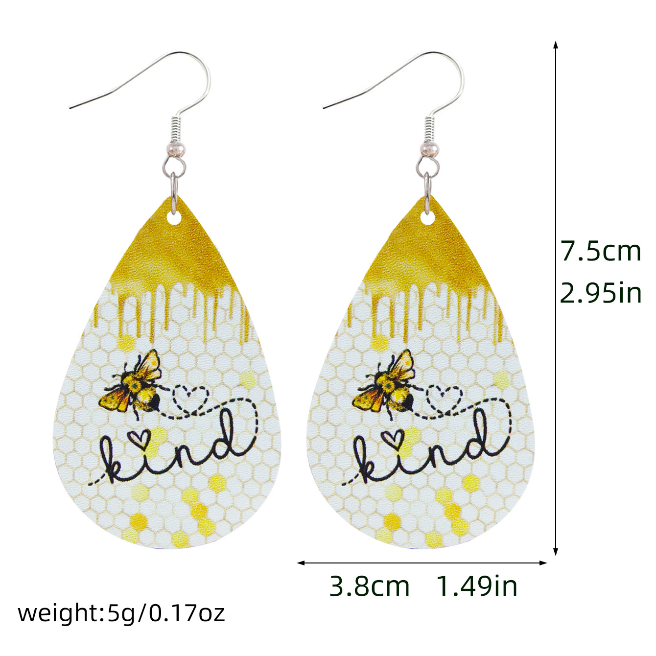 PU Printed Earrings
