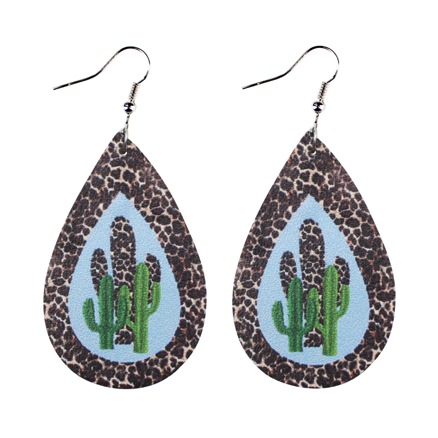 PU Printed Earrings