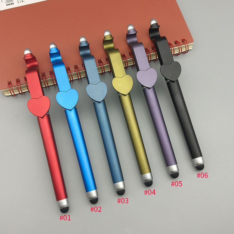 Custom Plastic Pen with Phone Holder - 2-in-1 Desk Organizer