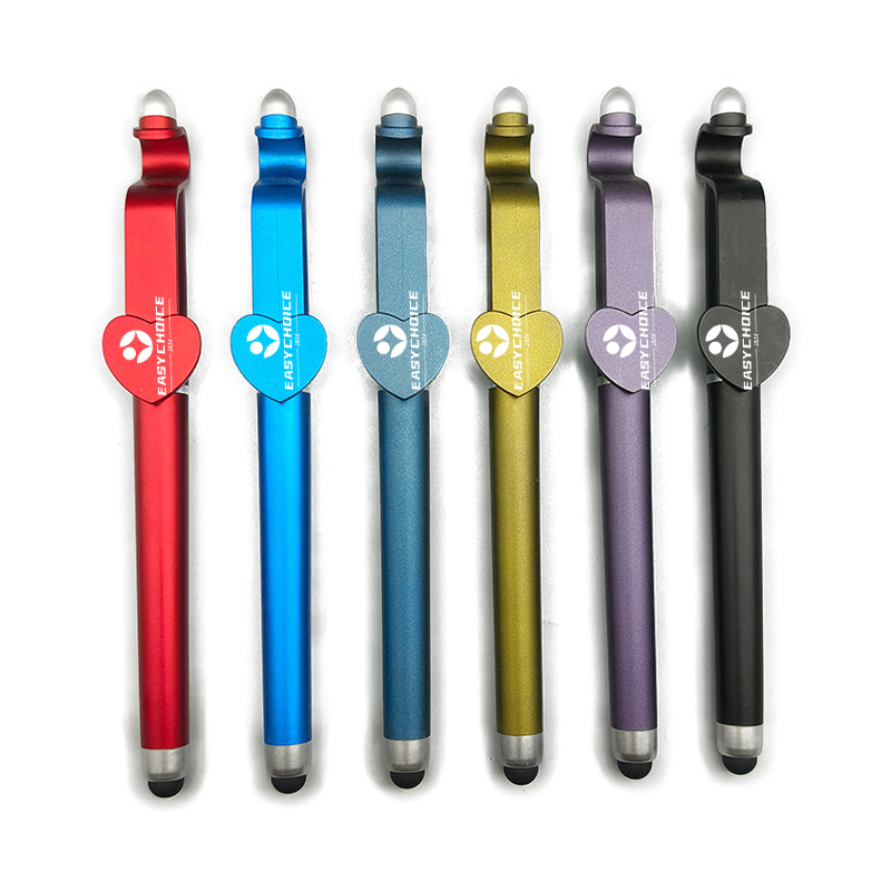 Custom Plastic Pen with Phone Holder - 2-in-1 Desk Organizer