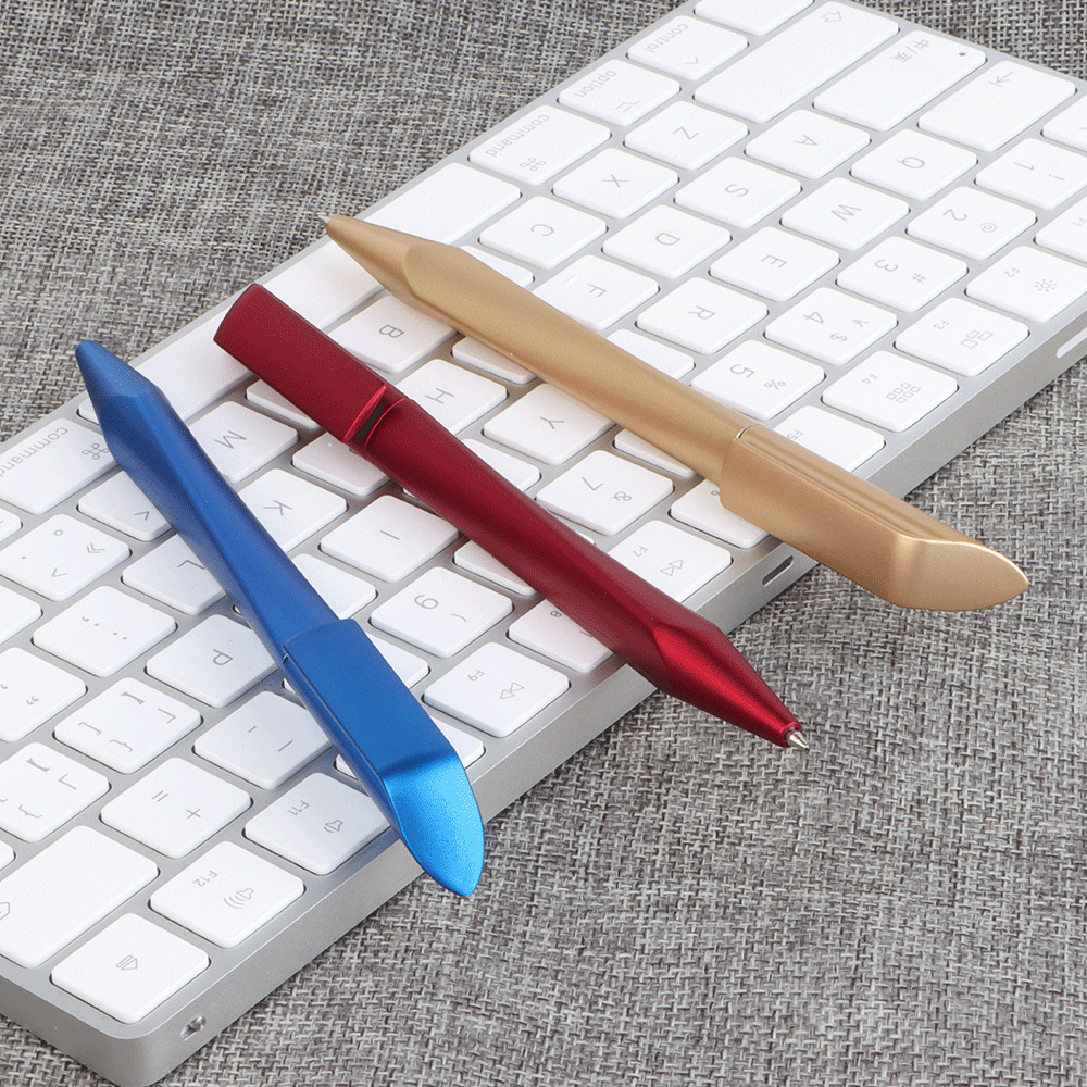 Twist Diamond-Pattern Ballpoint Pen - Custom Spray-Painted Logo