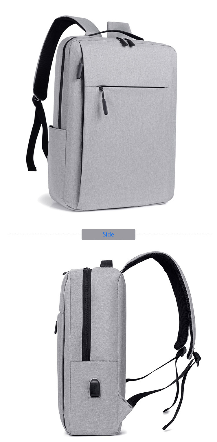 Canvas Laptop Backpack with Built-in USB Charging Port