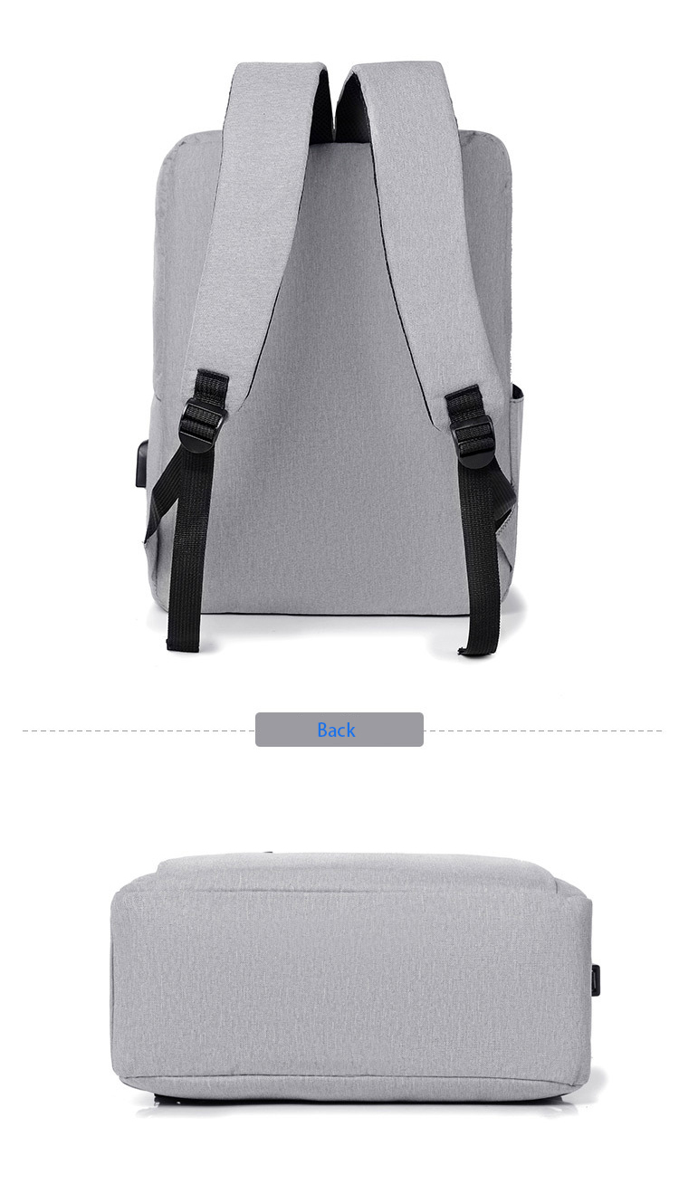 Canvas Laptop Backpack with Built-in USB Charging Port