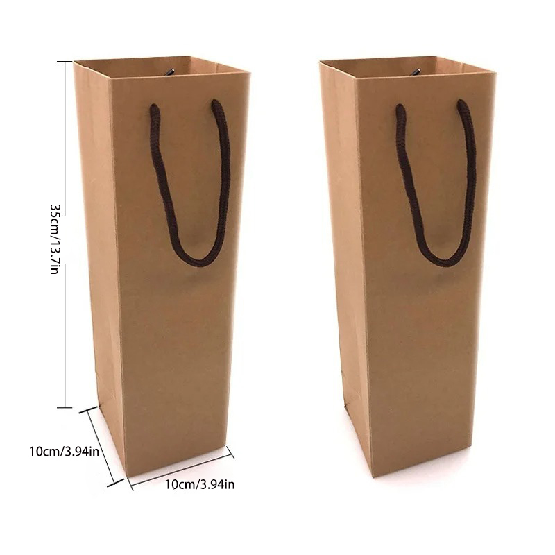 Single Kraft Paper Wine Bag