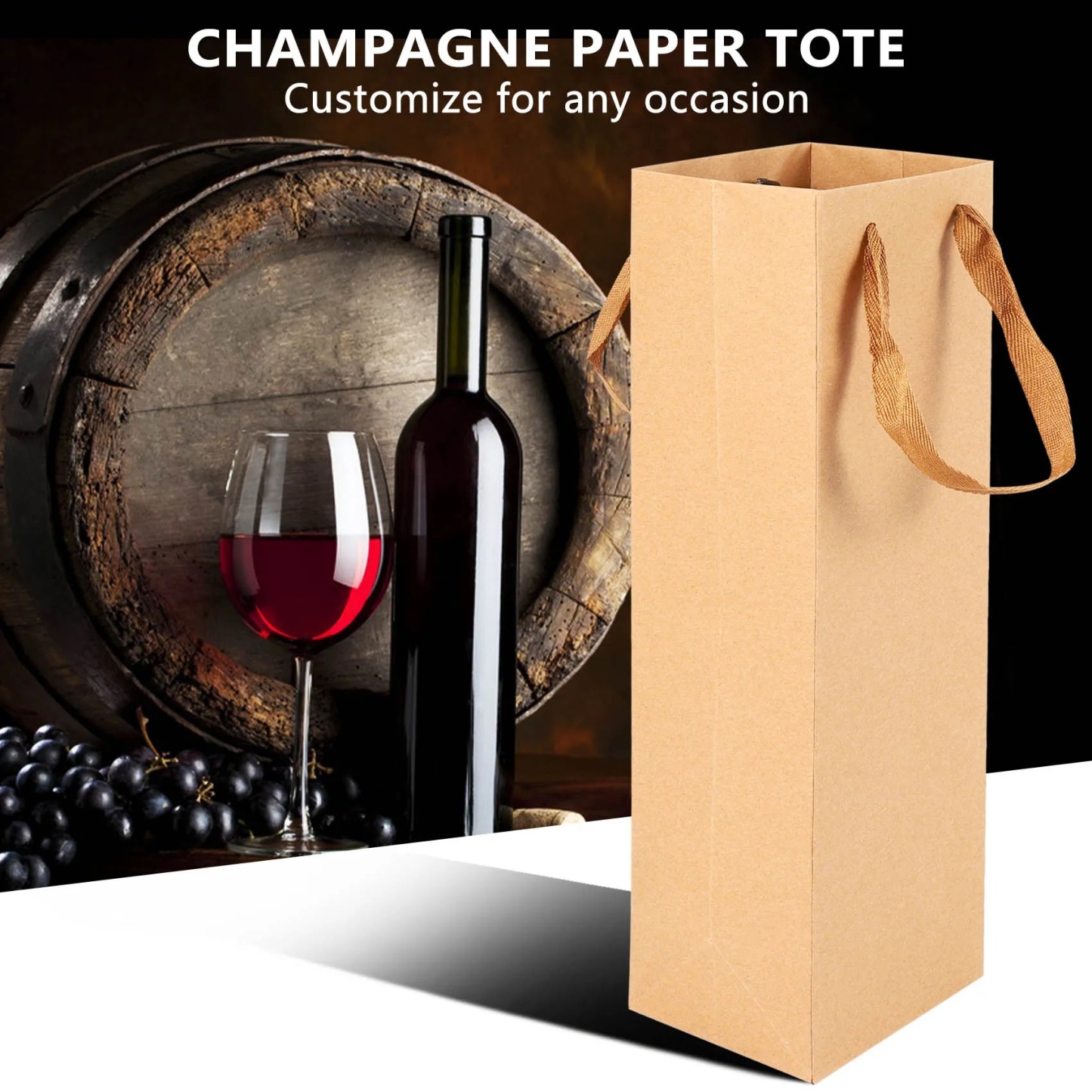 Single Kraft Paper Wine Bag