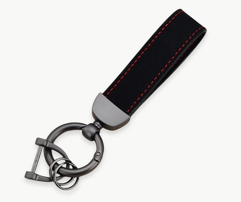Metal Leather Keychain