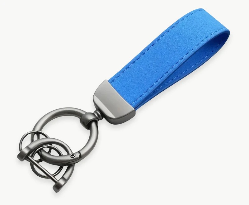 Metal Leather Keychain