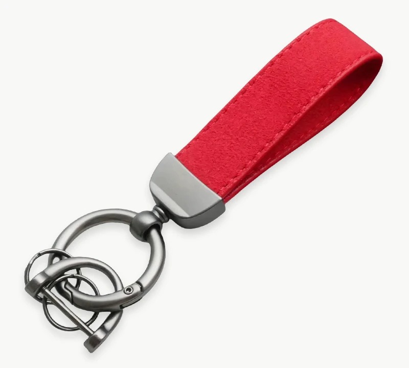 Metal Leather Keychain